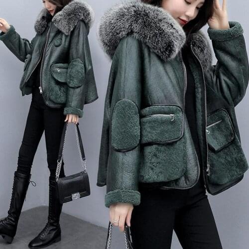 Winter Coats Women Thick Imitation Leather Fur Short Length Coat Fur Lining Leather Jacket Warm Outerwear casaco feminino