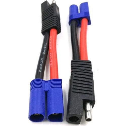 2pcs 15cm High Quality Car Automotive Cord Line Wire Cable 10AWG EC5 Female Connector to SAE Plug Adapter Battery Power Cable