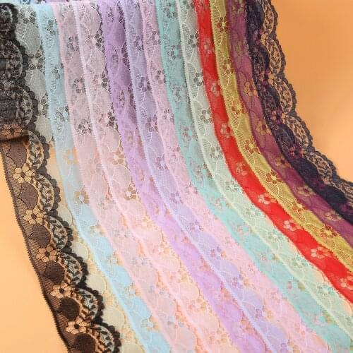 300yards /Roll Bridal Dress Floral Lace Trim Single Scalloped Edge Various Colour wide 3.5cm