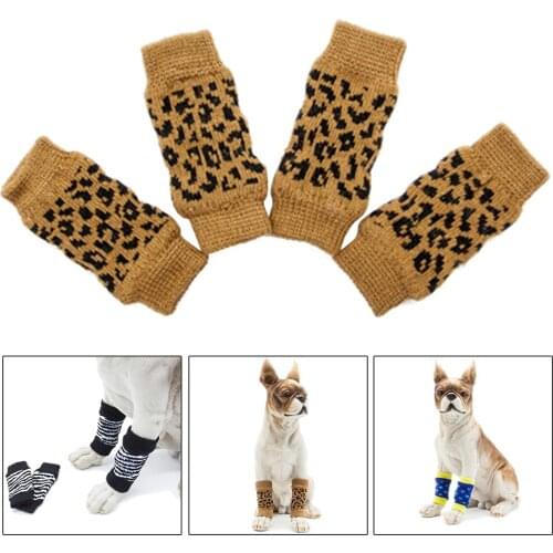 40PCS Autumn Winter Pet Dog Leg Warmers Socks Foot Cover Non-slip Knee Pad Joint Protection Pet Supplies