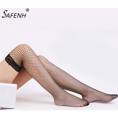 5 Colors Sexy Stockings For Girls Ladies Women Solid Color Lady Over Knee Socks 50-100cm Sexy Fishnet Lace Thigh High Stockings