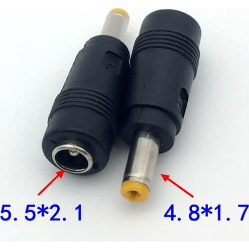 5pcs DC 5.5 2.1mm Female to 4.8 1.7mm plug AC DC Power Plug Connector Adapter 5.5x2.1 to 4.8x1.7mm