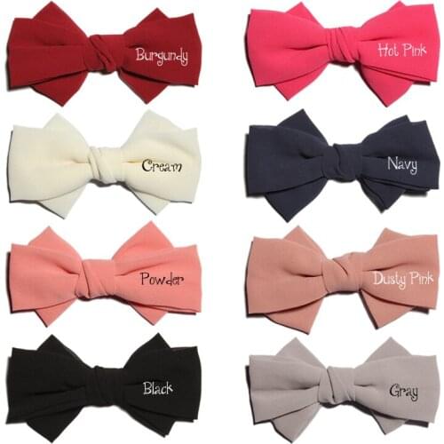50PCS 15cm Newborn Big Soft Pearl Chiffon Hair Bows for Gilrs Hair Clips Handmade Layered Hairbows for Women Hair Accessories