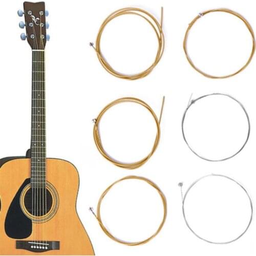 6Pcs/1Set Bronze Steel Strings Warm Balanced Tone for Acoustic Guitar 150XL for Entertainment Musical Orchestral Instrument tool
