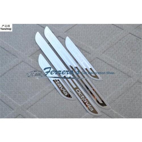 For Skoda Octavia A5 A7 2007 2008 2009 2010 2011 2012 2013 2014 Welcome pedal door sill stainless steel car Accessories