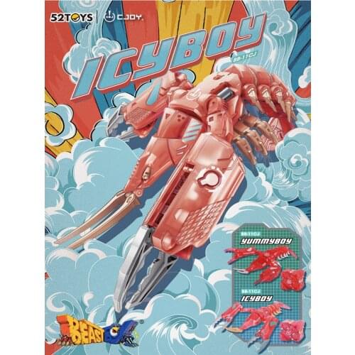 BeastBox Deformation Robots Transformation Animal Toy Cube Model Icy Boy Pink Lobster Action Figure Jugetes For Gifts