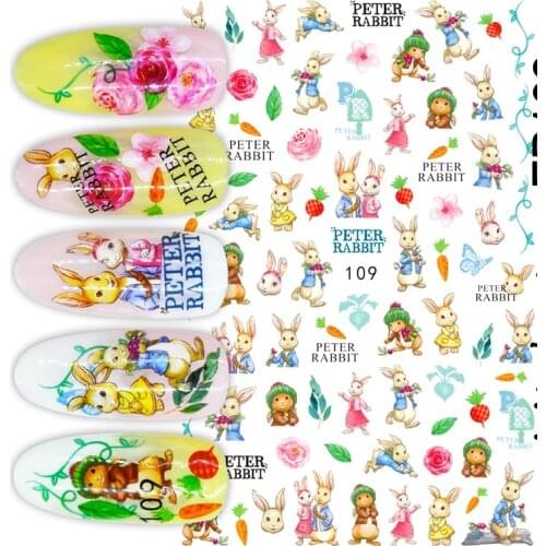 CA-397- HANYI-6-21 CA series ribbits 3d nail art stickers decal cheetsan brand template diy nail tool decorations