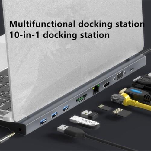 XXx 10in1 USB3.0 hub Ethernet connection Type-C PD for smartphone Huawei MacBook expansion docking station 4K HDMI SD TF LAN