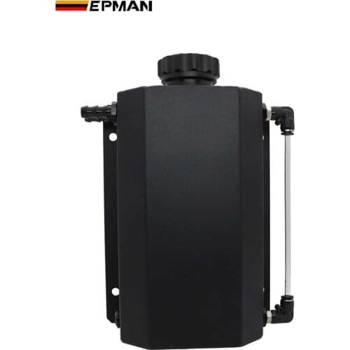 EPMAN Universal 2L Alloy Engine Oil Fuel Gas Catch Can Breather Tank Bottle Coolant Radiator Overflow Tank EPYXFST011