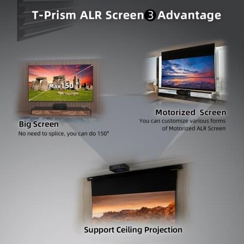 F7HSP 135" 16:9HDTV Newest 3rd Generation ALR Ultra Thin Fixed Frame Screen for UST Projector