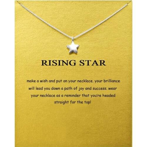 Smooth Pentagon Star Sun Moon Alloy Gold Sliver Plated Necklaces Jewelry Charm Chain Choker Pendant Necklace For Women