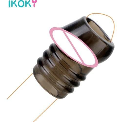 Cock Ring Foreskin Correction Time Delay Male Chastity Device Glans Protector Sleeve Ring Penis Extender Rings Sex Toys for Men