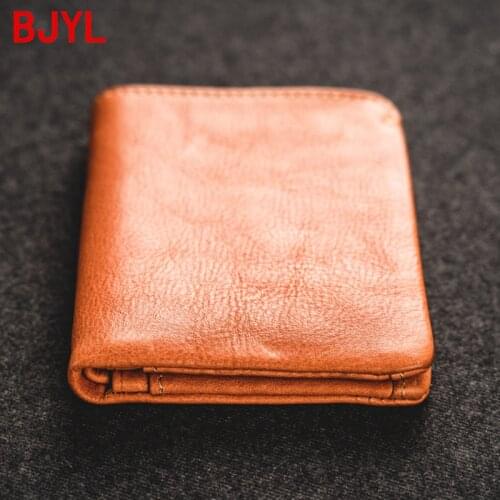 2020 Short Wallet Mens Small Purse Ultra-thin Youth Soft Leather Card Holder Mini Wallet Men Cowhide Vertical Two-fold Wallets
