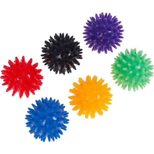 Full Body Spiky Massage Hard Stress Ball 6cm For Fitness Sport Exercise Ball Hedgehog Sensory Training Grip the Ball 1PC