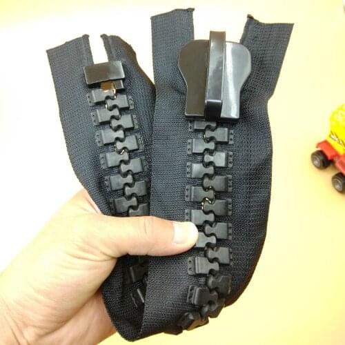 New High Quality 30# Max Big Size Black Resin Zipper 2pcs 35cm 47cm Close End Auto Lock DIY Bags Luggage Garment Accessories