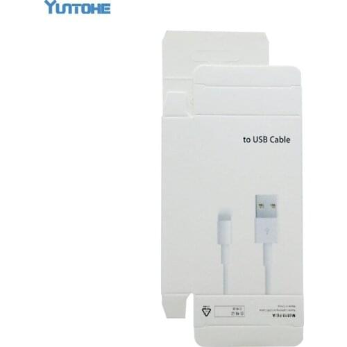 Wholesale Promotion Retail Package Box for 8 Pin USB Cable Cord for iPhone 7 6 plus 5 iPod Touch 5th 1000pcs/lot Fast Shipping
