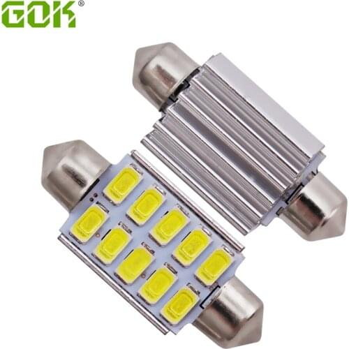 100PCS/Lot Wholesale Festoon 10smd led 5730 5630 Canbus Error Light Bulb C5W 10led festoon 39MM Car Dome Light