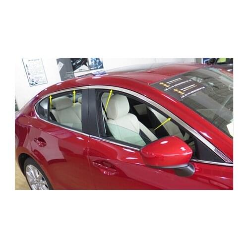 Upper Window Frame Cover Trim For Mazda 3 Axela M3 2014 2015 2016 2017 2018 4door 5door 4 pcs