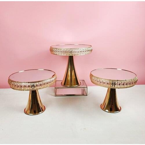 3-Piece Two Usage Cake Stand Set Dessert Display Cupcake Stands with Multiple Free Combination Styles for Baby Shower