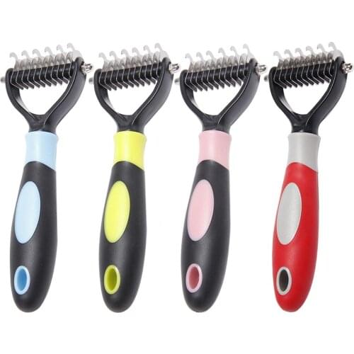 Pet Comb Pet Hair Remover Roller Dog Cat Hair Cleaning Brush Removing Dog Cat Hair From Carpets Clothing Self-Cleaning Pet Clean