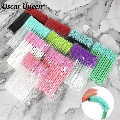 5-100 Pcs Mixed Color Silicone Gel Eyelashes Brush Comb Mascara Eye Lashes Extension Tool Beauty Makeup Tools For Women