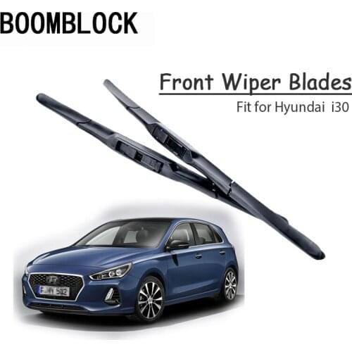 Car Windshield Rubber Front Wiper Blades Arm Kit For Hyundai i30 2017 2016 2015 2014 2013-2004 Windscreen Original Accessories