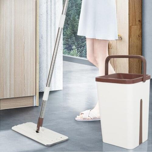 Oversea Stock!!!Free Hand Washing Flat Mop Floor 360 Rotating Cleaner With Bucket Spray Lazy Washing Squeeze Floor Mop HWC