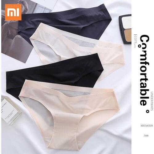 Xiaomi Ice Silk Underwear Ladies Seamless Skin-friendly Sexy Fashion Thong Panties Breathable High Elastic Briefs Underwear 1pc