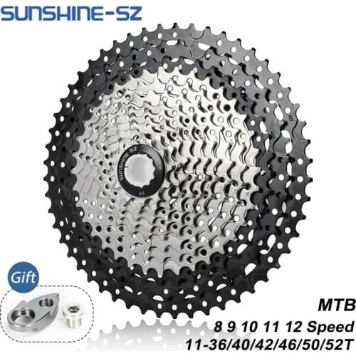 Sunshine MTB Mountain Bike Freewheel 8 9 10 11 12 Speed Velocidade Bicycle Cassette Sprocket 36T 40T 42T 46T 50T 52T for SHIMANO