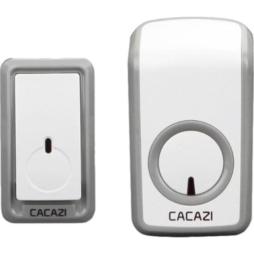 CACAZI Intelligent Wireless Doorbell Waterproof 350M Remote LED Light US EU UK AU Plug Smart Home Calling Doorbell Chime 220V