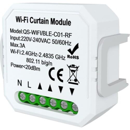 Tuya RF433 WiFi Curtain Switch Roller Blinds Shutter Smart Switch Automation Module Smart Life App Control With Alexa Google