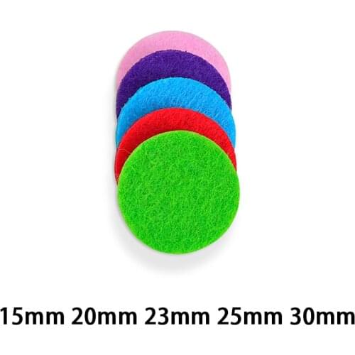 10pcs Mixed Colorful Thick Felt Refill Pads For Essential Oil Diffuser Locket Perfume Aromatherapy Necklace
