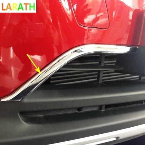 For Chevrolet Trax 2014 2015 ABS Chrome Front Grille Center Bumper Around Trims Racing Grills Decoration Car Styling Trims 2pcs