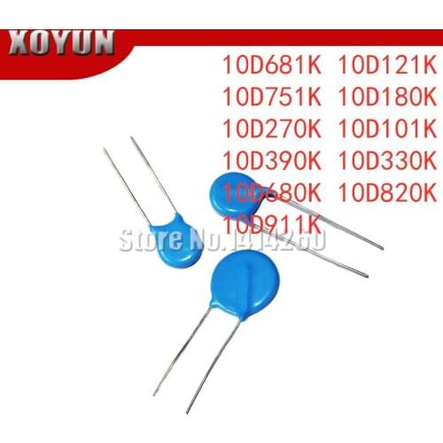 20pcs 10D681K 10D121K 10D751K 10D180K 10D270K 10D101K 10D390K 10D330K 10D680K 10D820K 10D911K 10mm