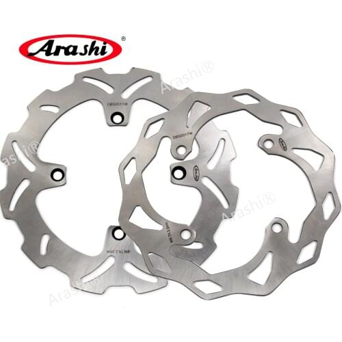 Arashi 1 Set For KAWASAKI KX F KXF 250 450 2006 - 2014 2007 2008 2009 2010 2011 2012 CNC Front Rear Brake Disc Rotors KXF250