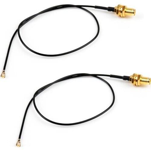Artudatech 2Pcs 1.37 U.FL/ IPX Mini PCI to SMA Female Pigtail Antenna WiFi Cable 12In 30cm