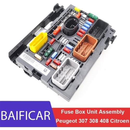 Baificar Brand New Genuine Fuse Box Unit Assembly Under Bonnet 9809742880 9666700480 BSM R05=R20 For Peugeot 307 308 408 Citroen