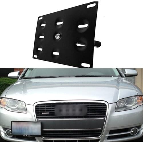 Bumper Tow Hook License Plate Mounting Bracket Holder For Audi A4 A4L A1 A3 A5 Q3 Q5 Q7 A7