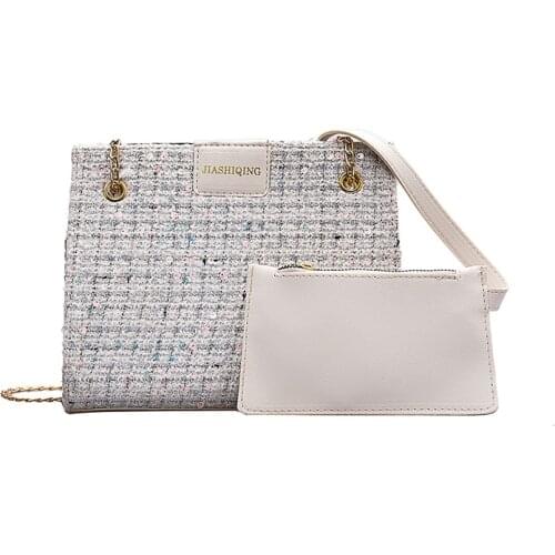 White Womens bag Luxury Brand Fashion Vintage Shoppers Fake Designer Handbags Shoulder bags 2020 Famous Ladies Chain bag Purse