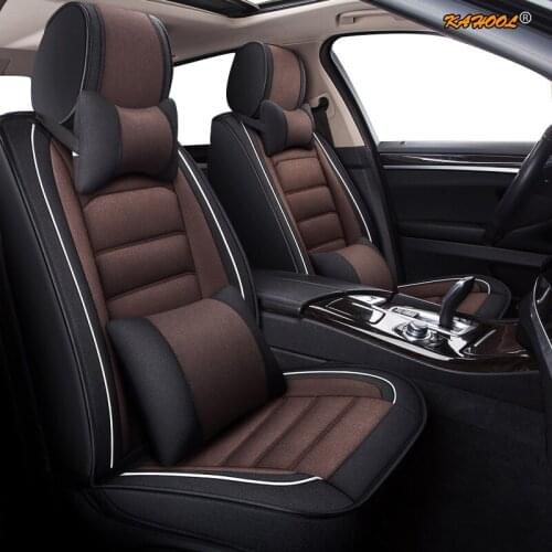 KAHOOL flax car seat covers For audi a6 4f a4 a3 a5 q3 q5 q2 lada xray mitsubishi pajero skoda octavia nissan leaf seat cover