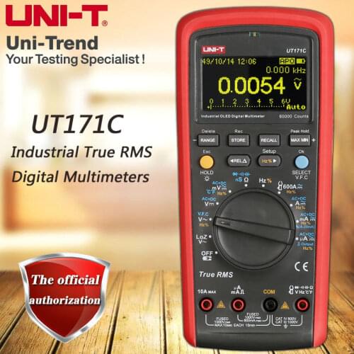UNI-T UT171C Industrial RMS Digital Multimeter /OLED Display /LoZ Low Impedance Input / VFC Frequency Measurement/USB/Bluetooth