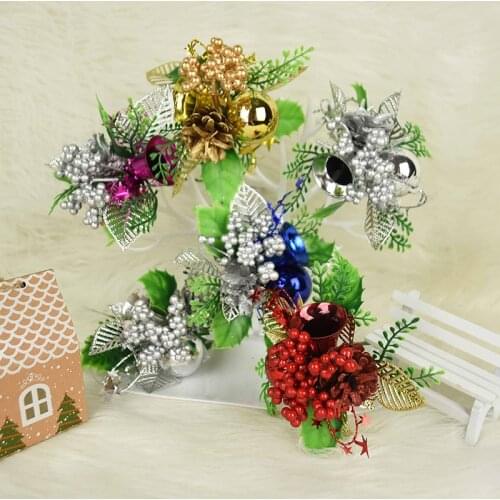 1 Piece Colorful Christmas Berry Branch Artificial Flower Holiday Floral Crafts Decor DIY Crafts Wedding Decoration Accessories