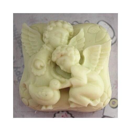 Free shipping handmade soap silica gel mould candle soap mould silicone mold for DIY ANGEL MATE