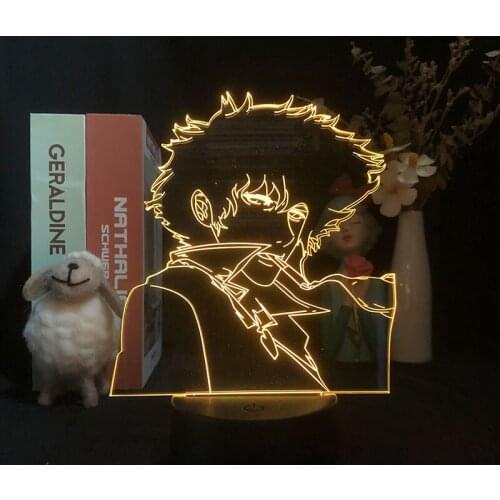Cowboy Bebop Spike Spiegel Japanese Anime Manga Directly Supply 3D Night Light Bluetooth Control for Multi-color Hot Selling Kid