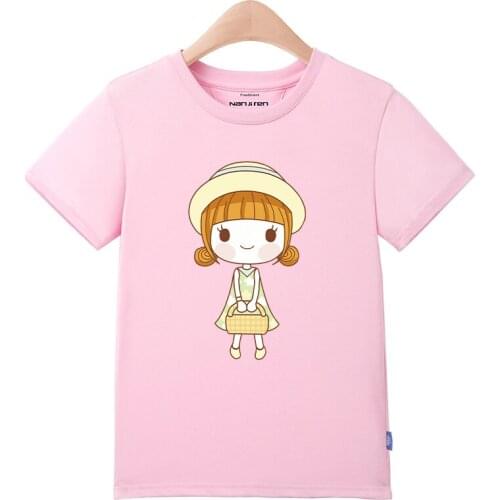 Summer Girls Short Sleeves T Shirt For Girls Pink T Shirt Baby Short-sleeved Kids Vetement Enfant Toddler Girl Clothes BA60DX