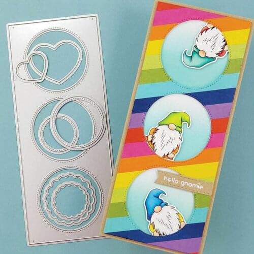 Mini Frame of Heart/circle/flowery Border Decorative Embossing Papercard Crafts Die 2021 Frames Scrapbook Die Cuts