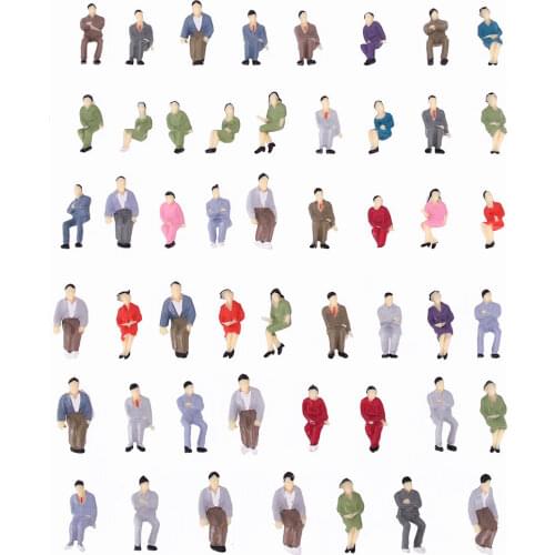 Diorama Miniature Painted Figures Modeling Seated People 1:50 Scale Street Passenger Model Making Architecture Building Kits