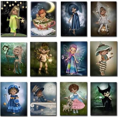 5D DIY Diamond Painting Kit Cartoon Joker girl boy baby ghost Full Square&Round embroidery mosaic Cross stitch Paint home decor