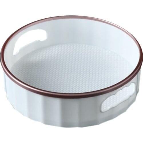 PPYY-Non-Slip Rotating Storage Tray Fruit Snack Dried Storage Plate,Plastic Desktop Organizer for Kitchen
