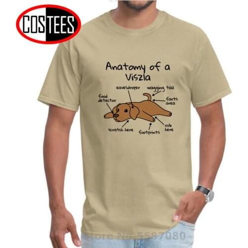 New Anatomy Of A Vizsla T shirt men Funny Vizla Key Diagram T-shirt homme Cute Baby Vizla dog animal printed tee shirt camiseta
